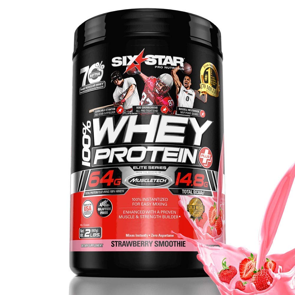 Six Star Whey Protein Powder Plus - Muscle Building & Recovery Formula with Whey Isolate Powder, BCAAs, 30g Protein, Immune Support - Post-Workout Supplement - Vanilla Cream, 1.8 lbs