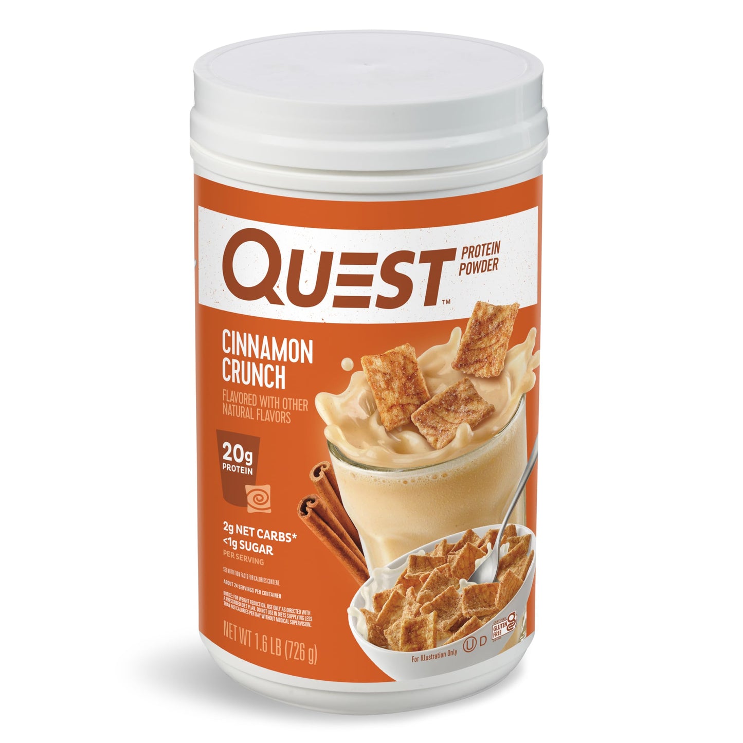 Quest Nutrition Chocolate Milkshake Protein Powder, 22g Protein, 1g Sugar, Low Carb, Gluten Free, 3 Pound, 43 Servings