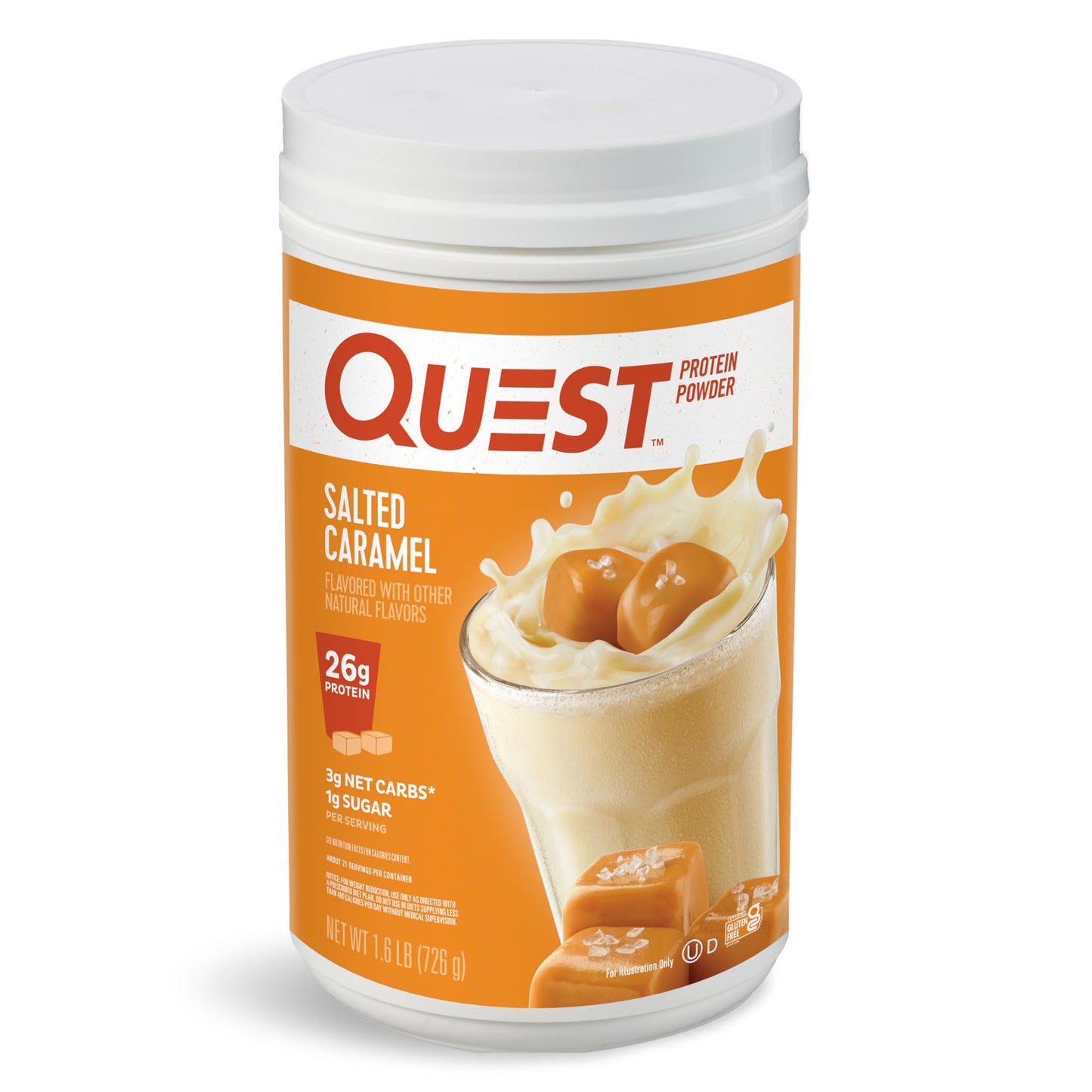 Quest Nutrition Chocolate Milkshake Protein Powder, 22g Protein, 1g Sugar, Low Carb, Gluten Free, 3 Pound, 43 Servings