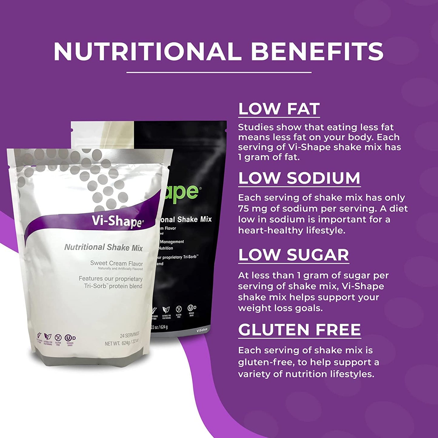 Vi-Shape - Original Nutritional Shake Mix Sweet Cream Flavor - Pack of 1 | ViSalus, Plant-Based Protein, Meal Replacement, Sweet Cream Flavor, Fiber, 26 Vitamins And Minerals, Easy To Mix, Value Pack