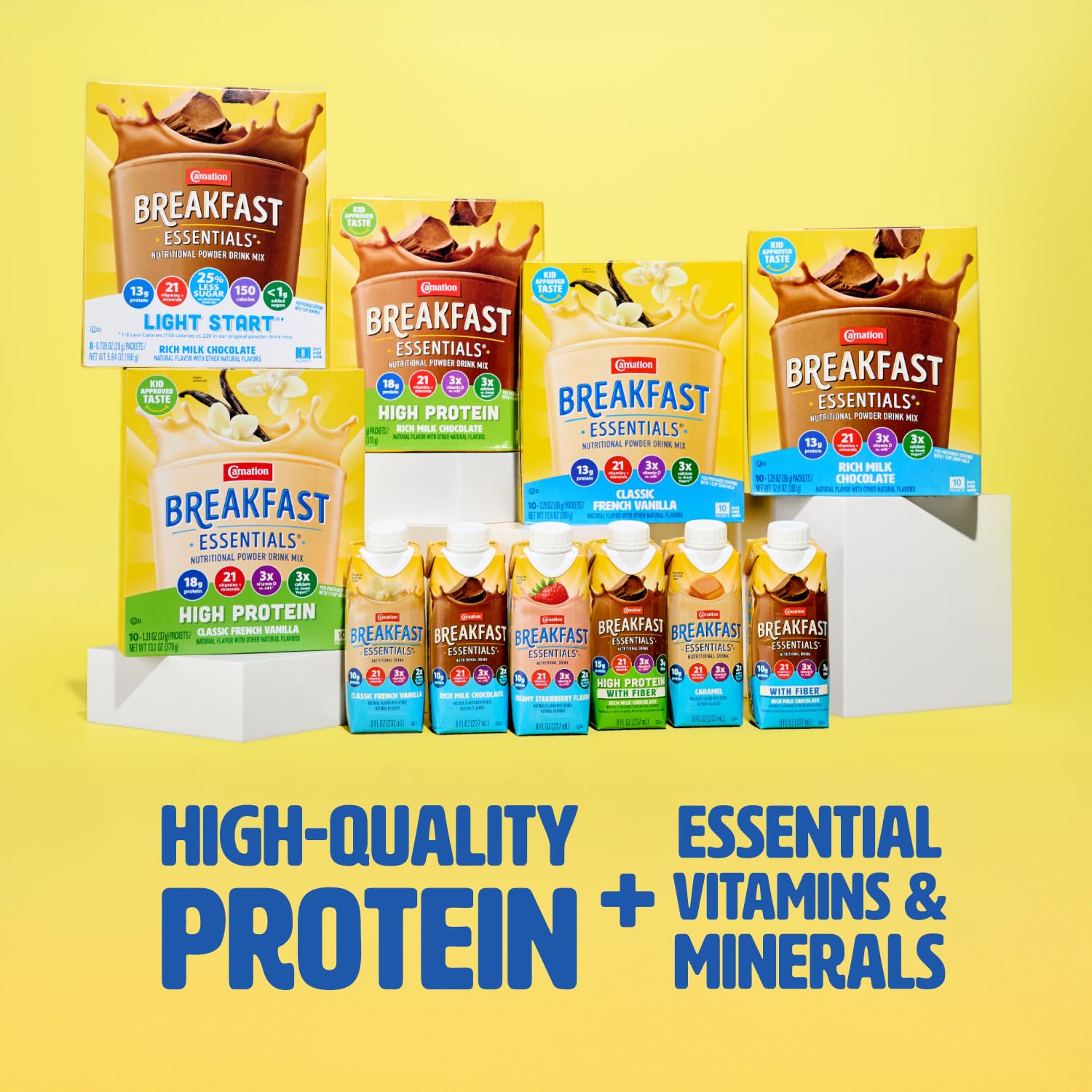Carnation Breakfast Essentials Original Nutritional Drink, Caramel, 24 pk | New Flavor, Ready-to-Drink, 10g Protein, Vitamins D & C, Key Nutrients for Immune Support, Gluten Free, Kosher, 8 FL OZ