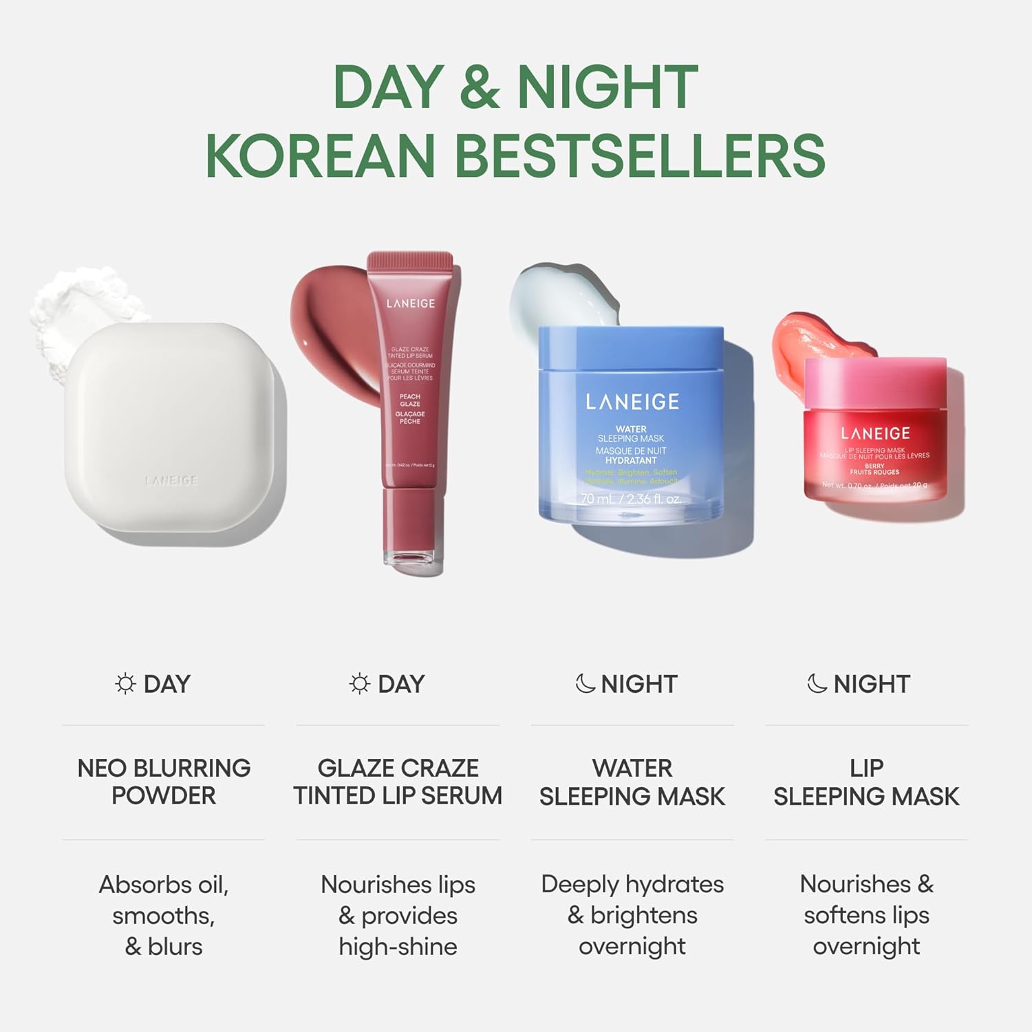 LANEIGE Neo Blurring Powder: Korean Oil-Control Compact with Pore Blurring, Smoothing Finish & Travel-Friendly, No-Spill Packaging