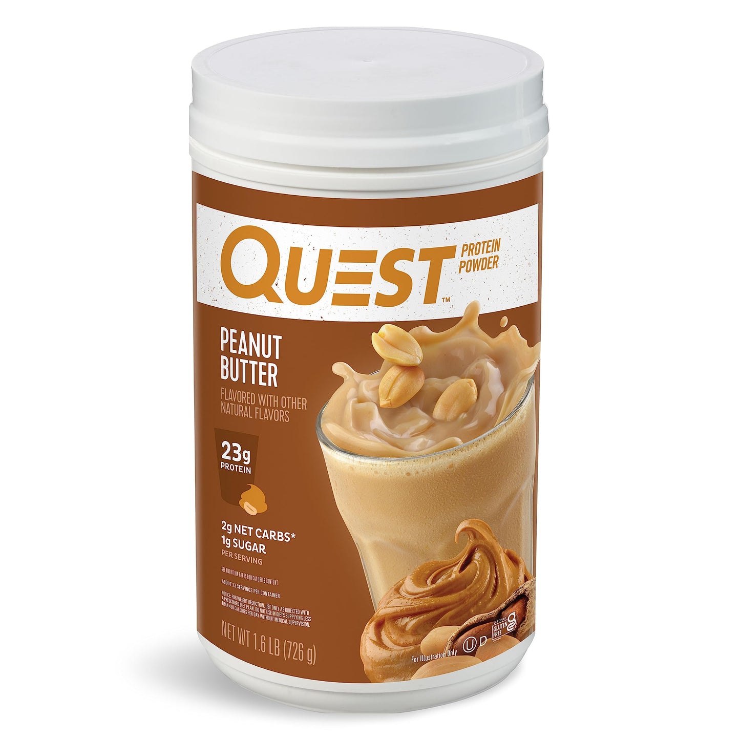 Quest Nutrition Chocolate Milkshake Protein Powder, 22g Protein, 1g Sugar, Low Carb, Gluten Free, 3 Pound, 43 Servings