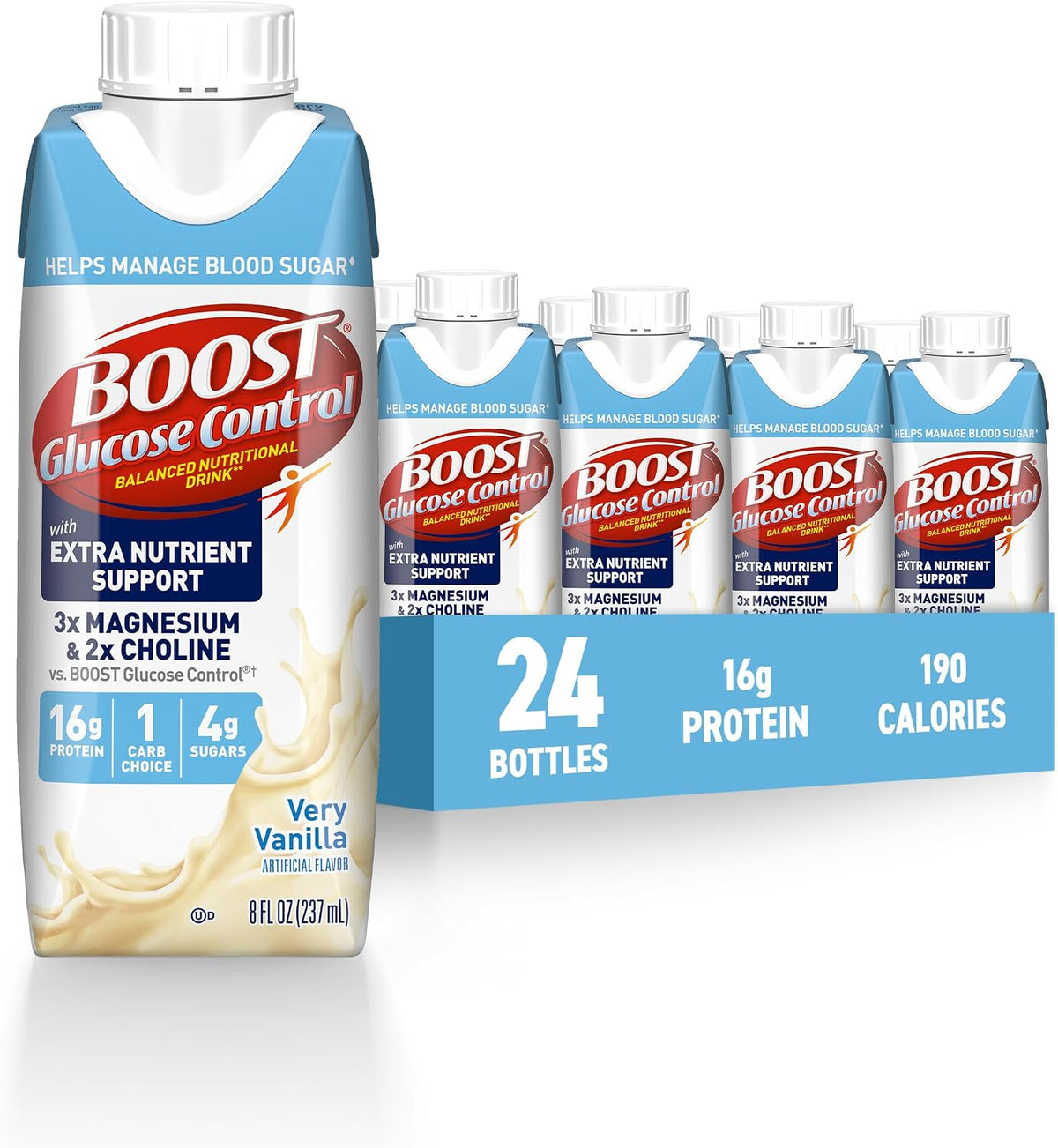 BOOST Glucose Control Ready to Drink Nutritional Drink, Vanilla, 8 FL OZ